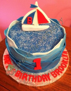 Nautical 1st Birthday Cake