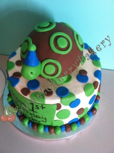 Turtle 1st Birthday Cake